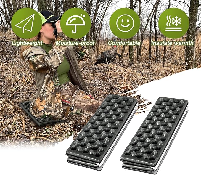 ZAIXIA Portable Seat Cushion,Hunting Lightweight Foam Sit Pad,Camping Foam Mat for Hunting,Camping,Hiking, Outdoor Activities