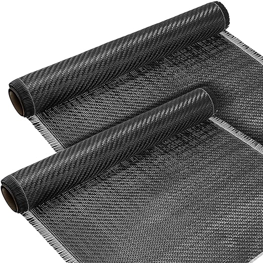 Tudomro 10ft x 12" Carbon Fiber Fabric Black Carbon Fiber Sheet Pure Cloth 2 x 2 Twill Weave-3k/220g for Cars Structural R...
