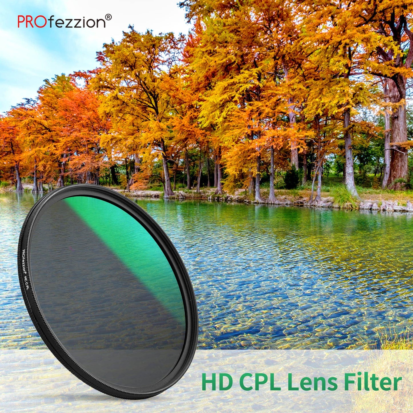 Profezzion 40.5Mm Circular Polarizer Filter For Sony A6000 A6100 A6300 A6400 Zv-E10 With E Pz 16-50Mm Kit Lens, Ultra Slim Multi