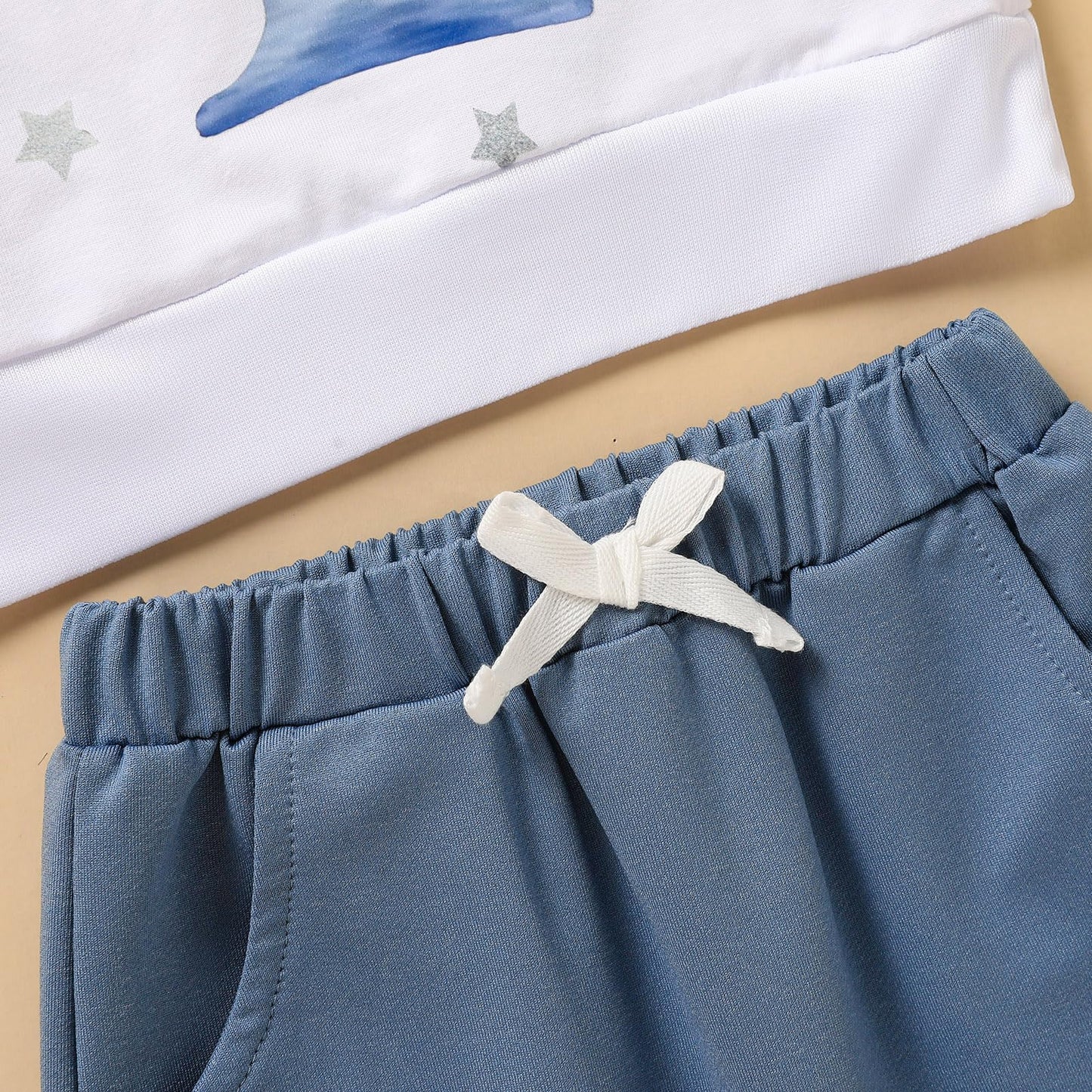 ZOELNIC 1st Birthday Clothes Boy Baby One Year Old Long Sleeve Shirt Pants Fall Winter Outfit (Blue, 12-18 Months)