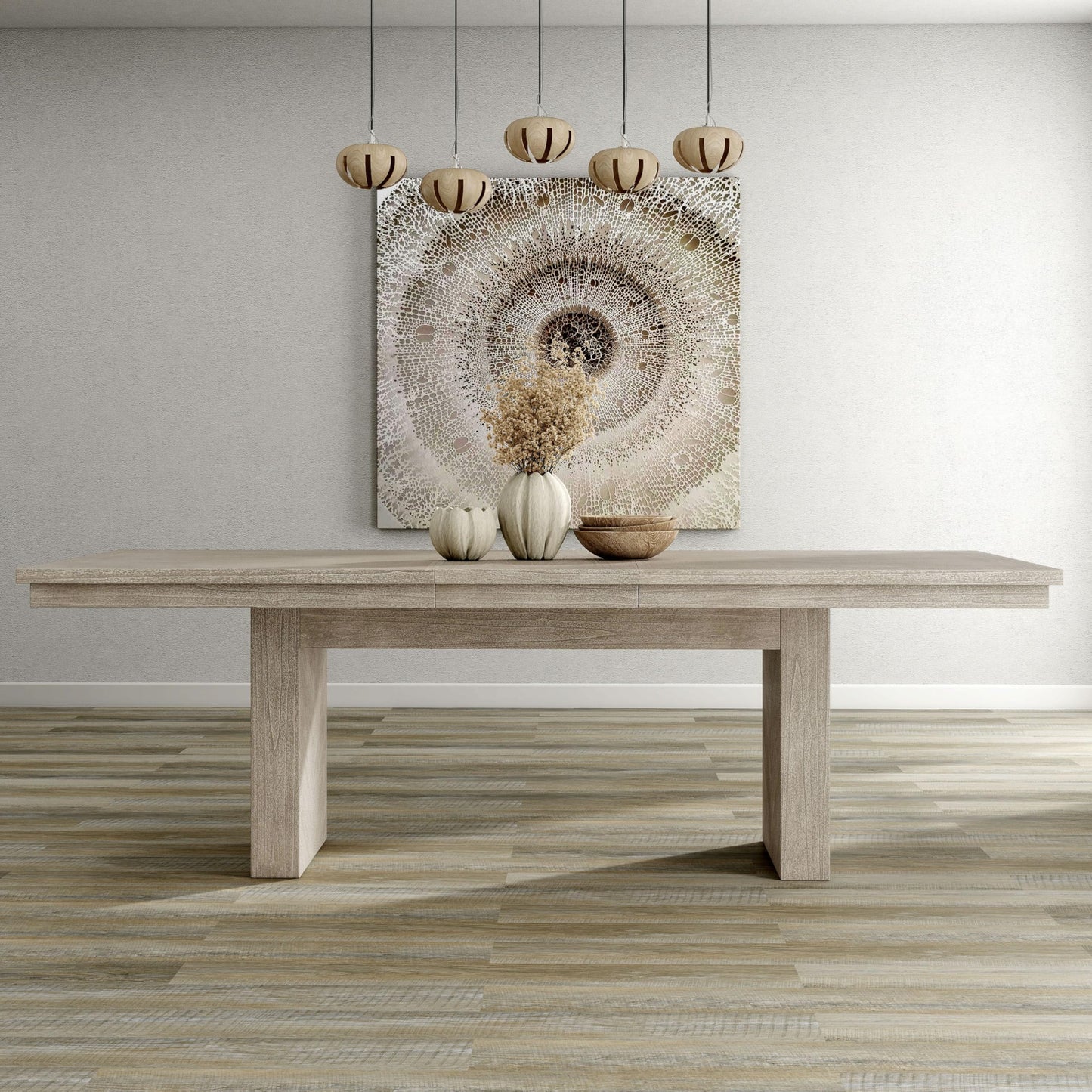 Furniture of America Westely Farmhouse Solid Wood 76-inch Rectangular Extendable Dining Table with 18-inch Removable Leaf, Seats up to 8 for Home, Kitchen, Living Room, Dinettes, Natural