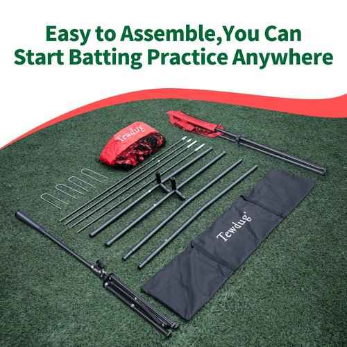 Baseball Net, 7x7ft Baseball Softball Practice Net with Large Ball Collection System, Pitching Net with Batting Tee & Centre of The Target, Baseball Nets for Hitting Pitching