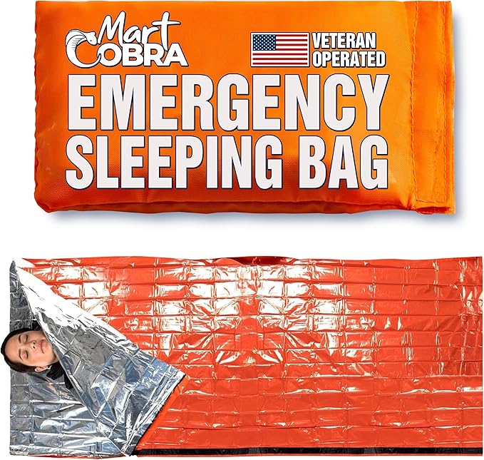 Emergency Sleeping Bag for Survival Gear and Supplies Life Bivy Sack Waterproof Mylar Emergency Blankets for Survival Kit ...
