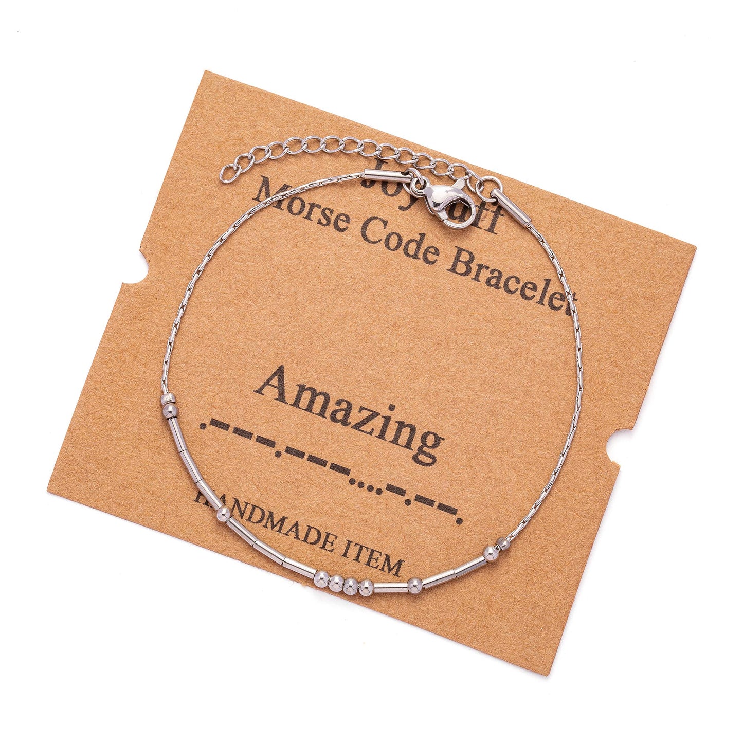 JoycuFF Amazing Morse Code Bracelets for Women Funny Inspirational Jewelry Encoragement Christmas Birthday Gifts for Her Aunt Si