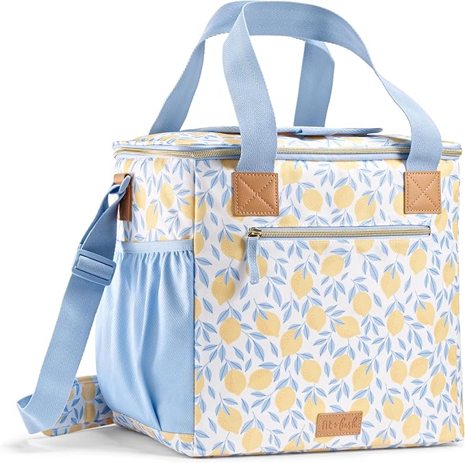 Fit & Fresh, 24-Can Soft Cooler Bag Insulated Leak-Resistant, Portable Soft Cooler, Large Cooler, Soft Sided Cooler Bag, T...