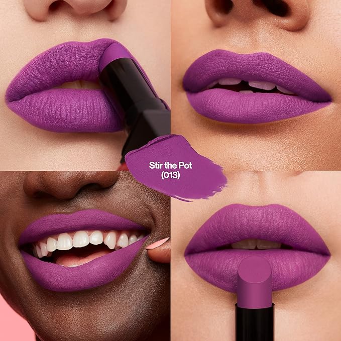 Revlon Lipstick, ColorStay Suede Ink, Built-in Primer, Stocking Stuffer for Women, Waterproof, Smudge-proof, Matte Color, 013 Stir The Pot, 0.09 oz