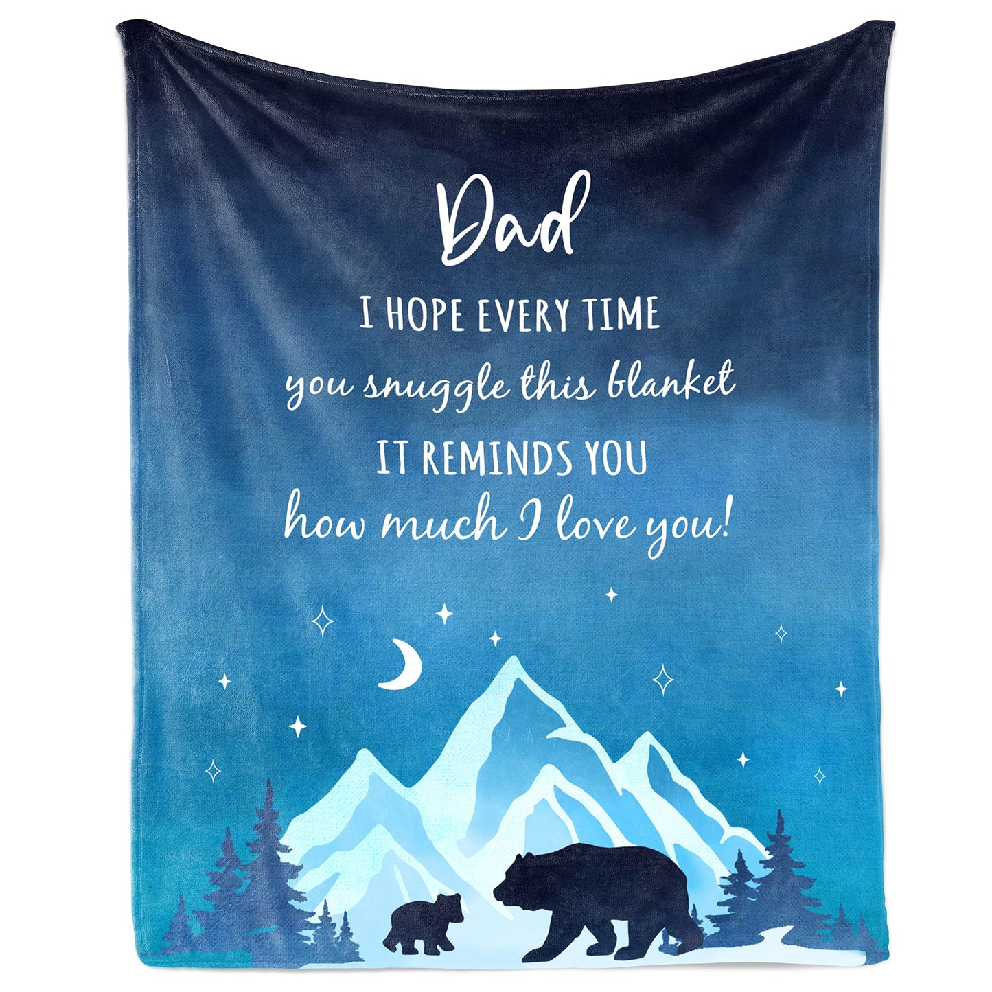 Julazy Fathers Day Dad Gifts Blanket, Birthday Gifts for Dad from Daughter Son 60"x50" Throw, Dad Gift from Kids, Best Daddy Ever Gift Ideas