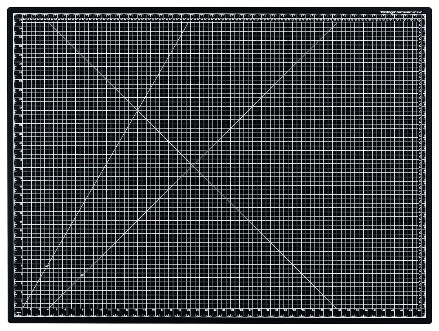 Dahle Vantage 10674 Premium Self-Healing Cutting Mat, 36"x48", 1/2" Grid, 5 Layers for Max Healing, Perfect for Crafts & Sewing, Black