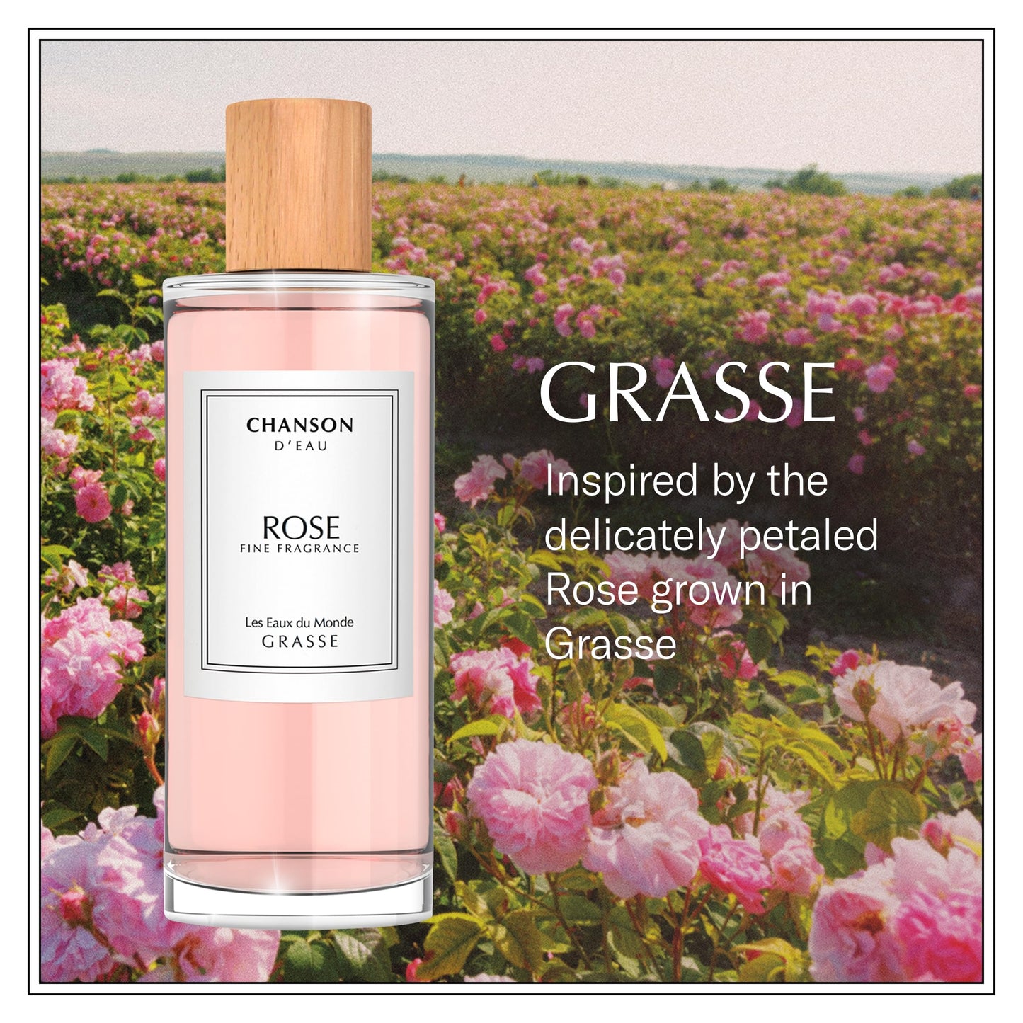 Chanson Rose Eau de Toilette 3.4 fl oz (Pack of 1), Notes of Lychee, Rose, and Oak Moss, Women's Fragrance, Long Lasting, Everyday Fragrance, Travel Size