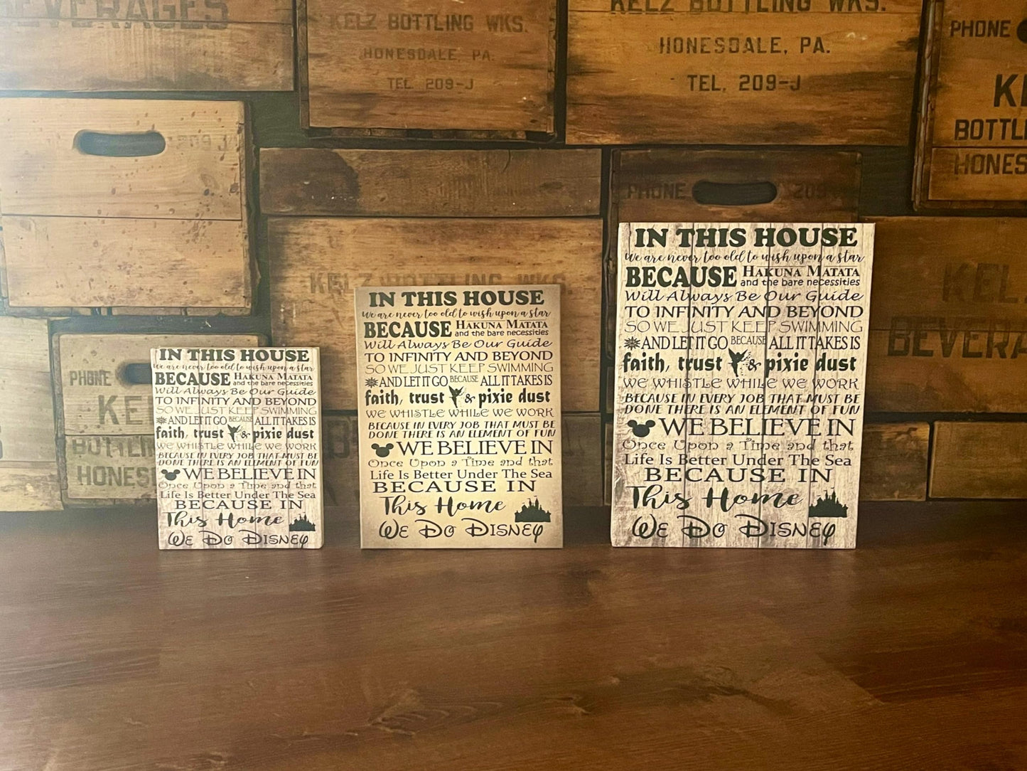 Disney Themed Wall Decor, Wedding or Were Going To Disney Gift, We Do Disney, In This House, Custom Canvas, Personalized With Family Name, First Trip, Memories, Quotes