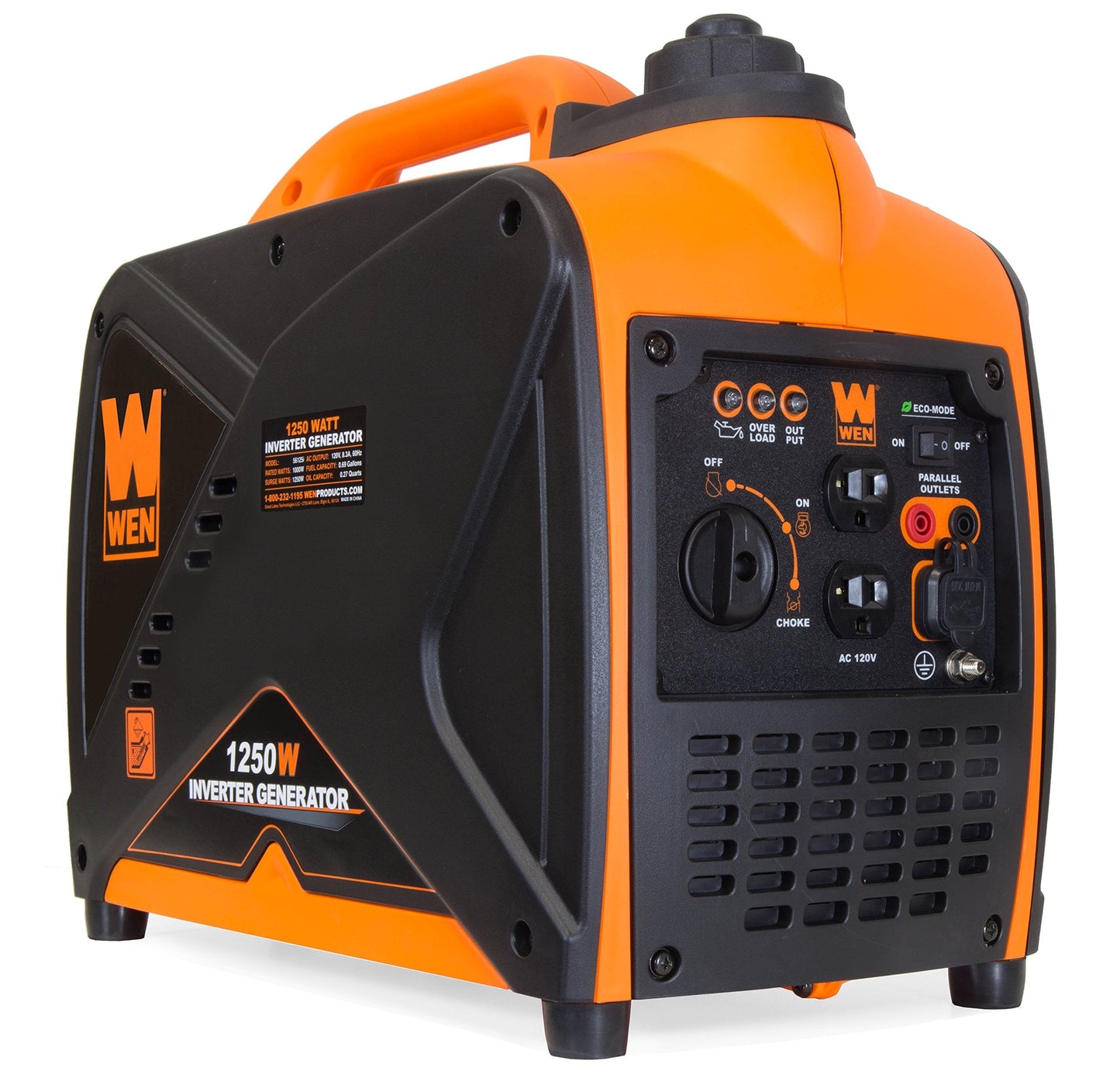 Wen 56125I Super Quiet 1250-Watt Portable Inverter Generator, Carb Compliant