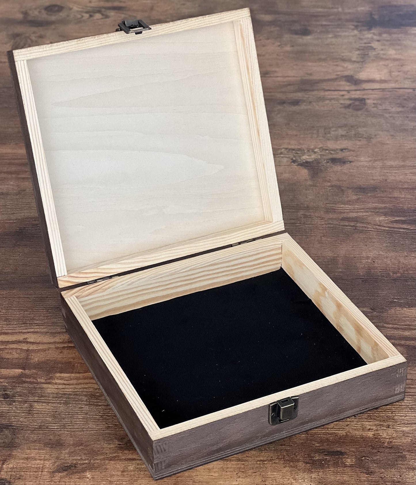 Our Adventures Box, 8.5 in x 8 in x 2.5 in, Wooden Box, Keepsake Box, Memory Box, Gift box, 5th Anniversary Gift, Unique Gift Ideas, Travel, Wooden Anniversary Gift (Dark Walnut Our Adventure)