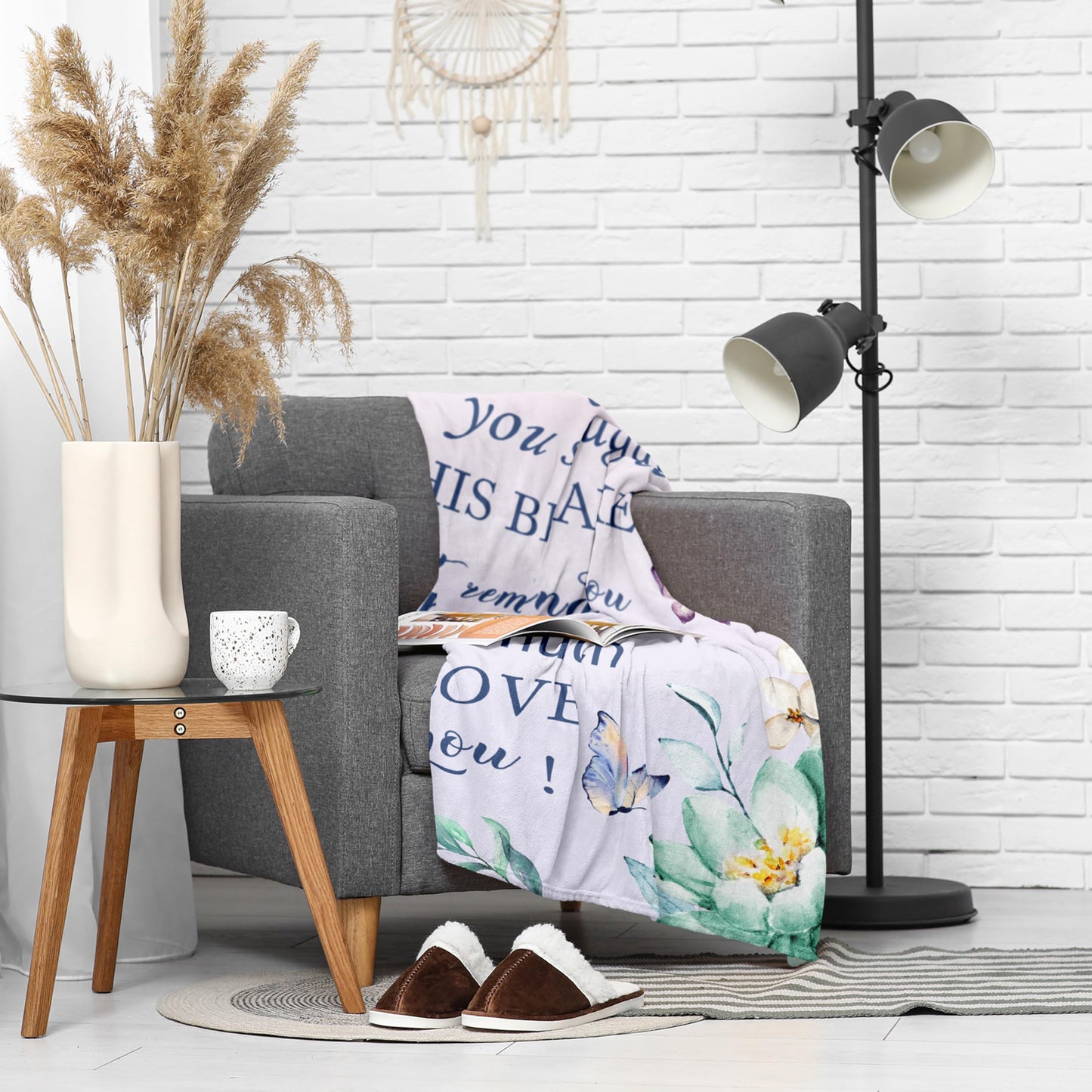 Fouca Grandma Birthday Throw Blanket 60"X50", Unique Birthday Gift for Grandma