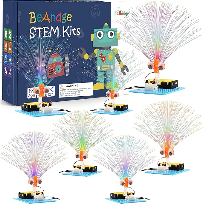 7 Set Bulk STEM Kit Individual Craft Kits for Kids, Science Projects Crafts Group Activity, Light Experiments Circuit Toy...