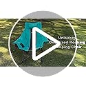 Unisakey Oversized Rocking Camping Chair with Headrest & Cup Holder - 400lbs Capacity, 600D Oxford Fabric, Easy Fold Porta...