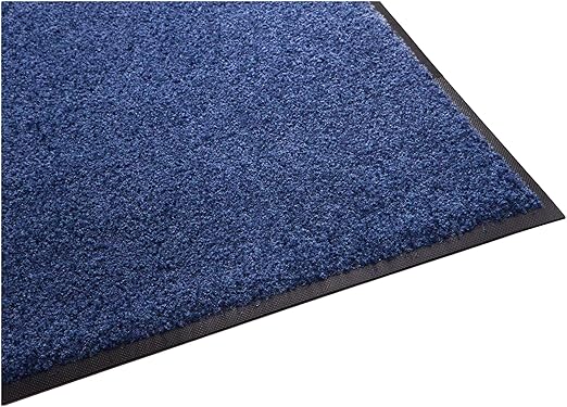 Guardian Platinum Series Indoor Wiper Floor Mat, Rubber with Nylon Carpet, 2'x19', Blue