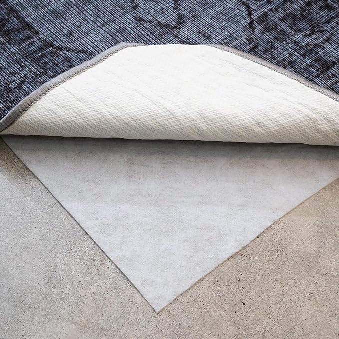 2' x 8' Non-Slip Rug Pad, Reversible Gripper, Non Skid Pads for Hardwood, Vinyl, Tile, Laminate Floors, Keep Area Rugs Secure, Natural Materials Safe for Indoor Flooring, ¼” Thick