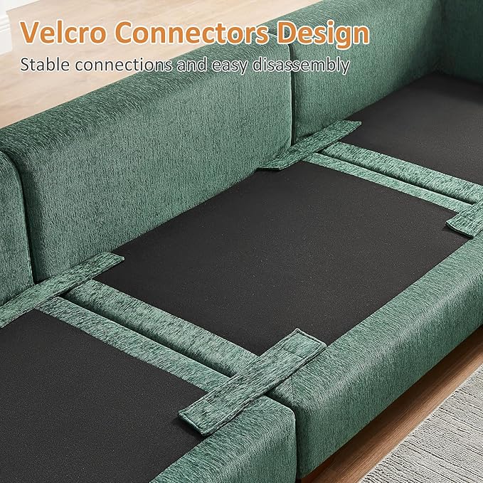 VANOMi Large Modular Sectional Sofa, Oversized Couch with Ottoman, Cloud Couch Deep Seat Sofa with Thick Cushion, Convertible Sectional Couches for Living Room Office Apartment