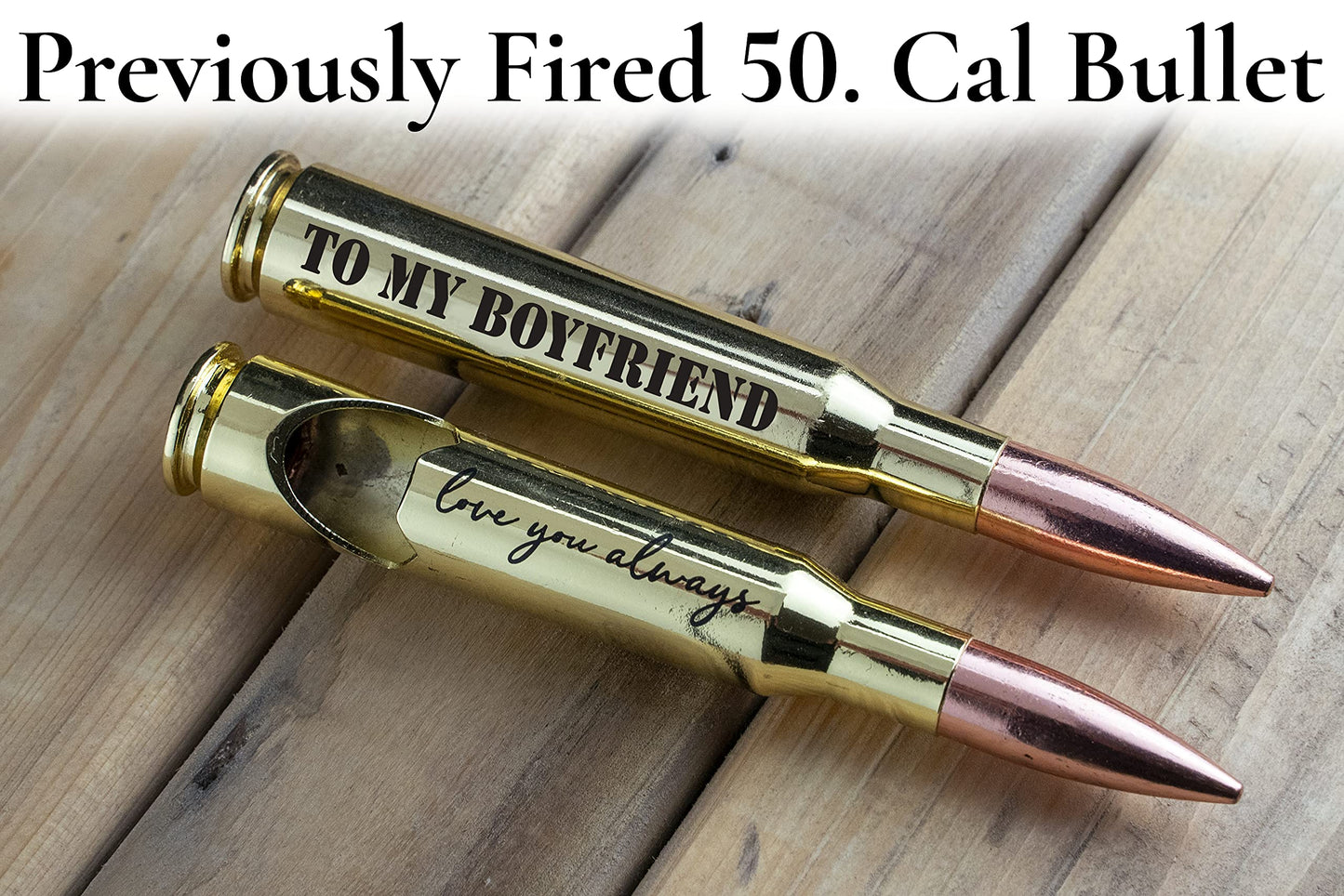 Anniversary for Boyfriend - "To my Boyfriend" 50 Cal Bottle Opener I Birthday Gifts for Boyfriend I Unique 6 Month / 1 Year Anniversary for Boyfriend I Cute Boyfriend Gifts from Girlfriend