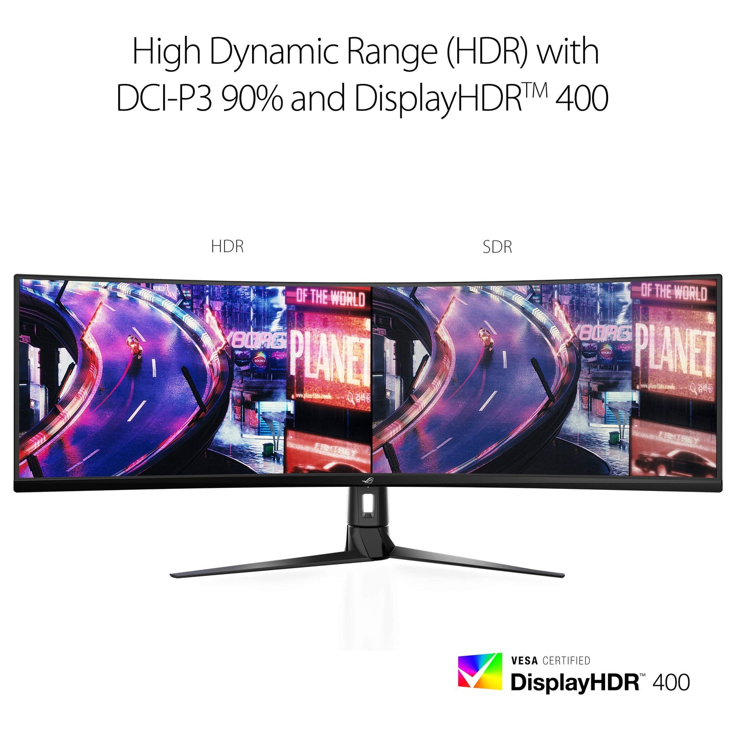 ASUS ROG Strix XG49VQ 49” Curved Gaming FreeSync Monitor 144Hz Dual Full HD HDR Eye Care with DP HDMI Black