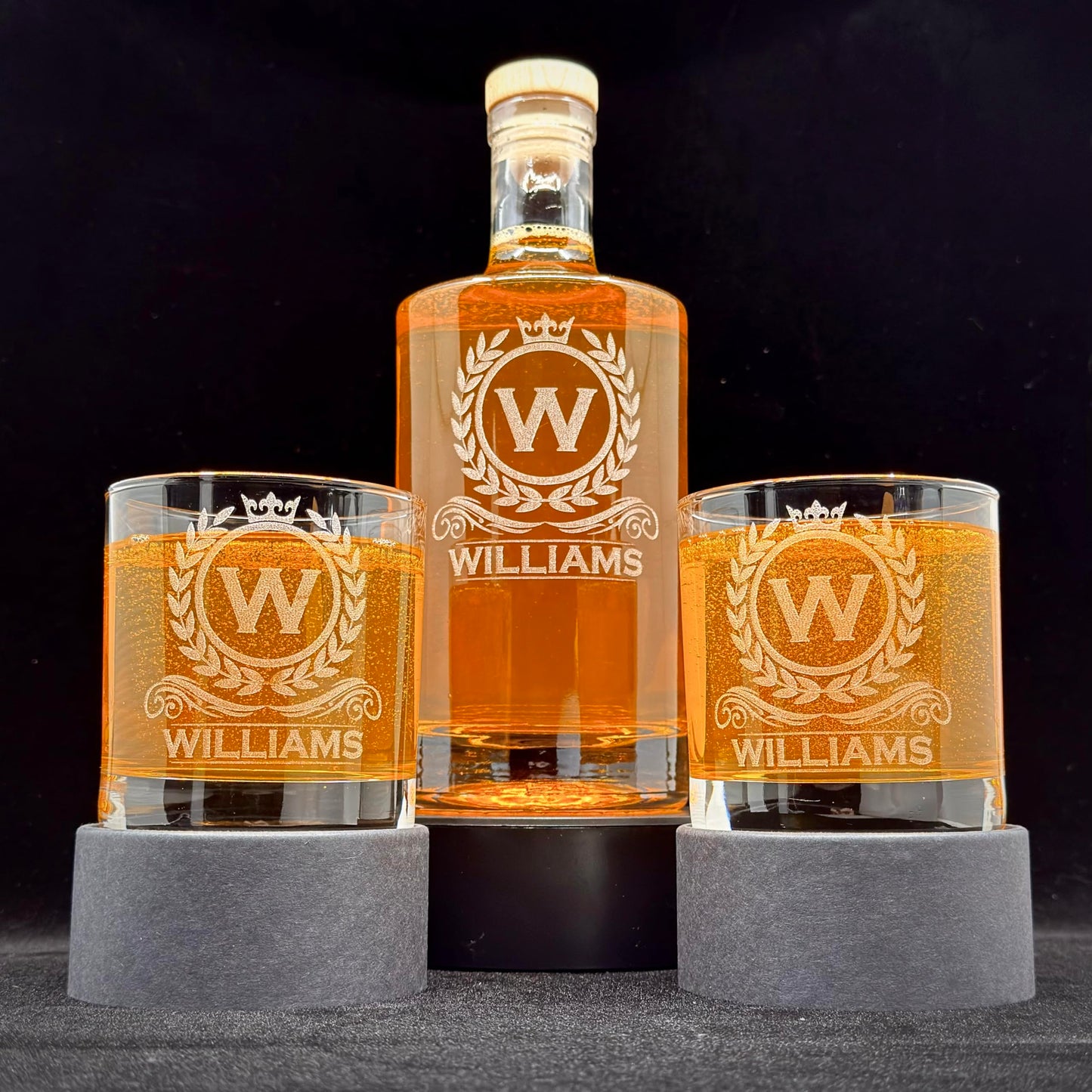Daddy Factory Personalized Whiskey Decanter Set, Custom Engraved Gift for Men, 25oz 750ml Liquor Decanter, Father's Day & Retirement Gifts