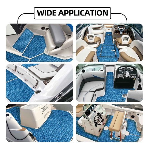 FOCEAN Boat Flooring EVA Foam Boat Decking Camo Marine Flooring Self-Adhesive Marine Mat for Motorboat RV Yacht Kayak, 94.5''x 23.6'', Camo Blue