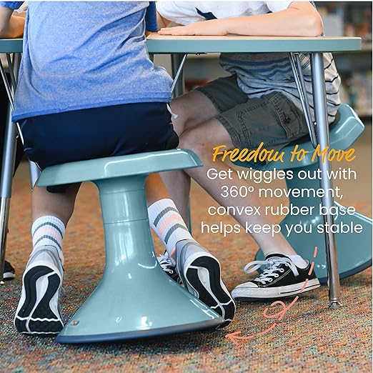 ECR4Kids ACE Active Core Engagement Wobble Stool, 15-Inch Seat Height, Flexible Seating, Seafoam