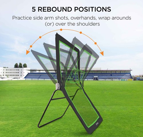 ZivPlay Lacrosse Rebounder for Backyard Lacrosse Bounce Back Net Volleyball Rebounder Net for Lax and Volleyball Practice Five Rebound Angles Includes Ball 7x4 ft