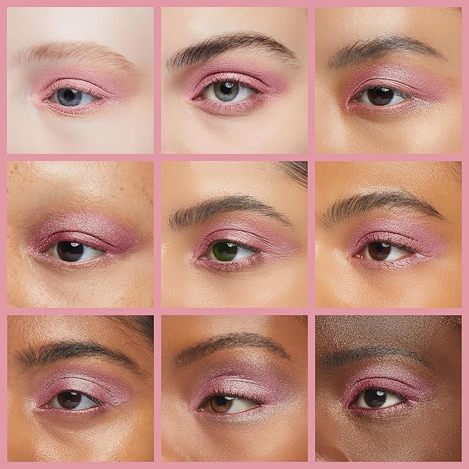 Pink Diamond Shimmering Rose Pressed Powder Single Vegan Eyeshadow; Talc, Paraben & Cruelty Free