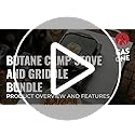 GasOne GS-1000G-KIT Butane Gas Stove with Flat Top Griddle Included – Butane Grill Tent Stove Burners for Cooking for Camp...