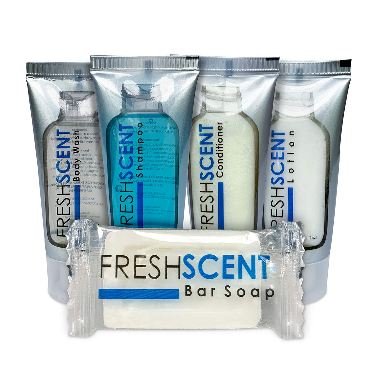 Freshscent 0.5 oz Bar Soap [100 Pack] Hotel Travel Size, Individually Wrapped, Vegetable Based, Bulk Amenities and Toiletries fo