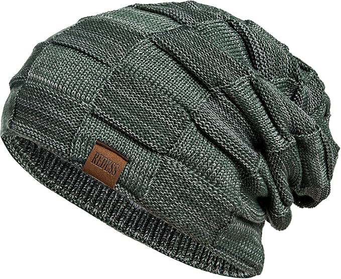 REDESS Beanie Hat for Men and Women Winter Warm Hats Knit Slouchy Thick Skull Cap