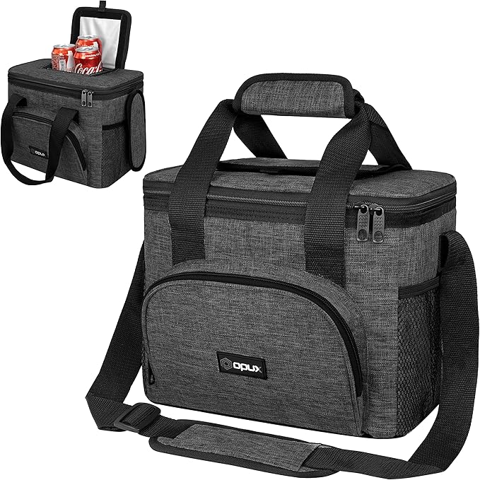 OPUX Soft Cooler Bag, Insulated Collapsible Lunch Cooler Bag for Men Work Camping Beach Travel, Portable Soft Sided Leakpr...