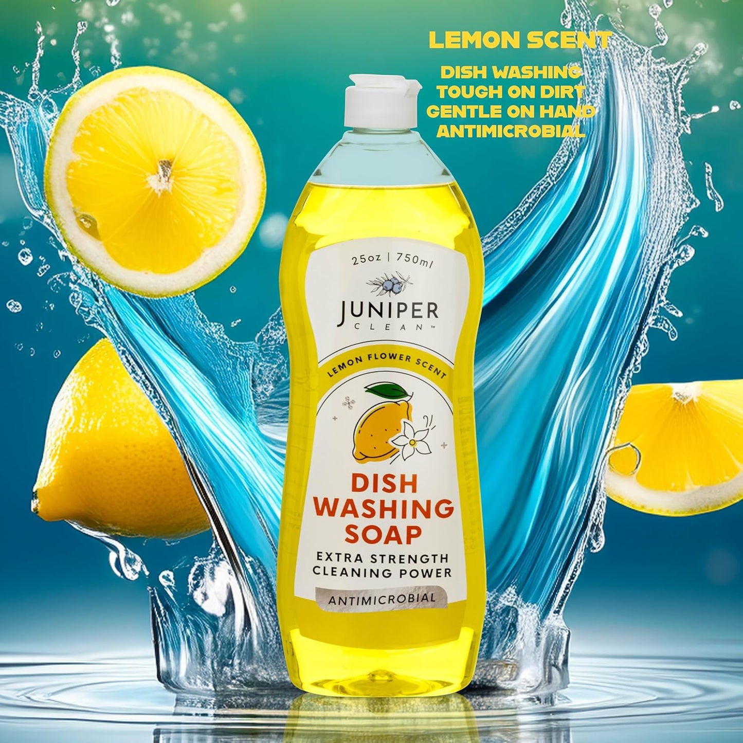 Dish Soap, Lemon Scent, Liquid Dish Washing Soap Squeeze Bottle 25 Fl Oz (Pack of 1)