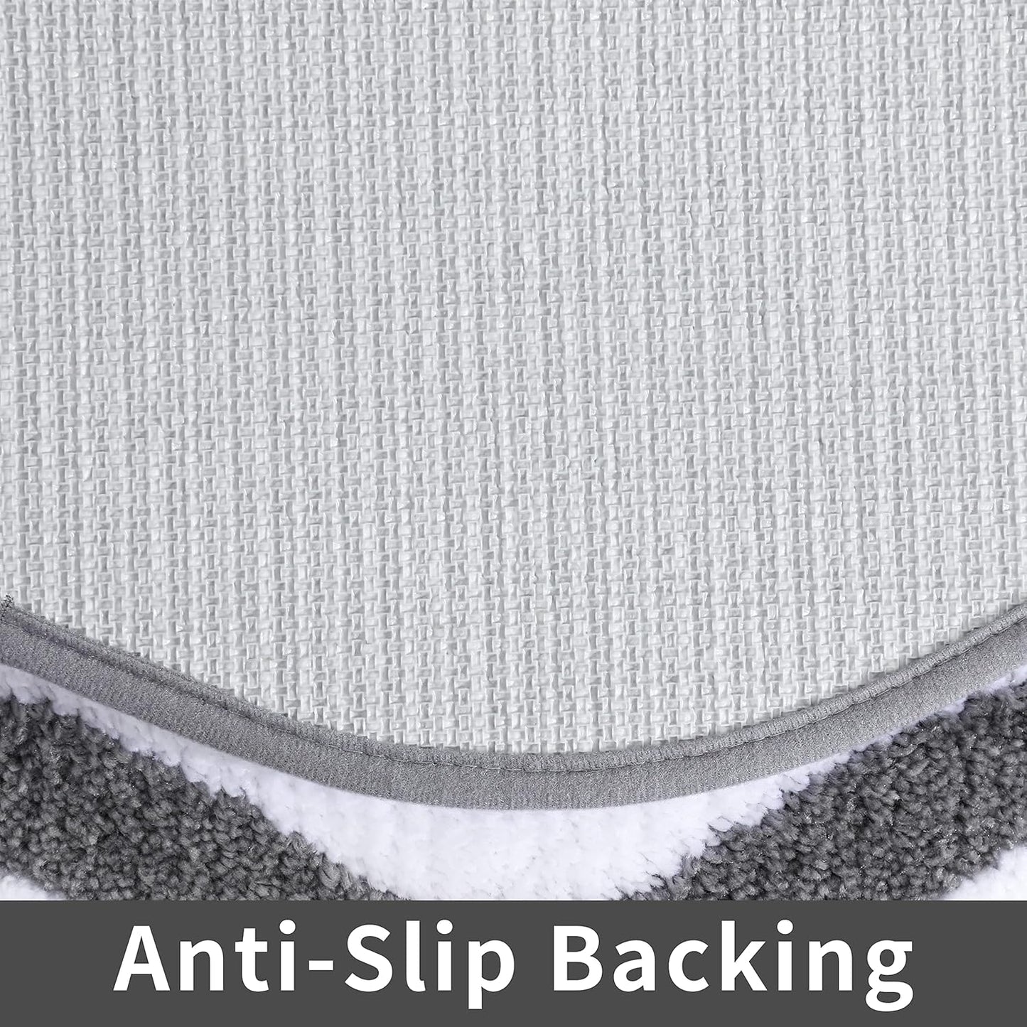 COSY HOMEER Extra Thick Bath Linen Sets Rugs - Anti-Slip Bath Mats Soft Plush 100% Strong Polyester Living Room Bathroom Water Absorbent(Grey,17x27 - Inches)