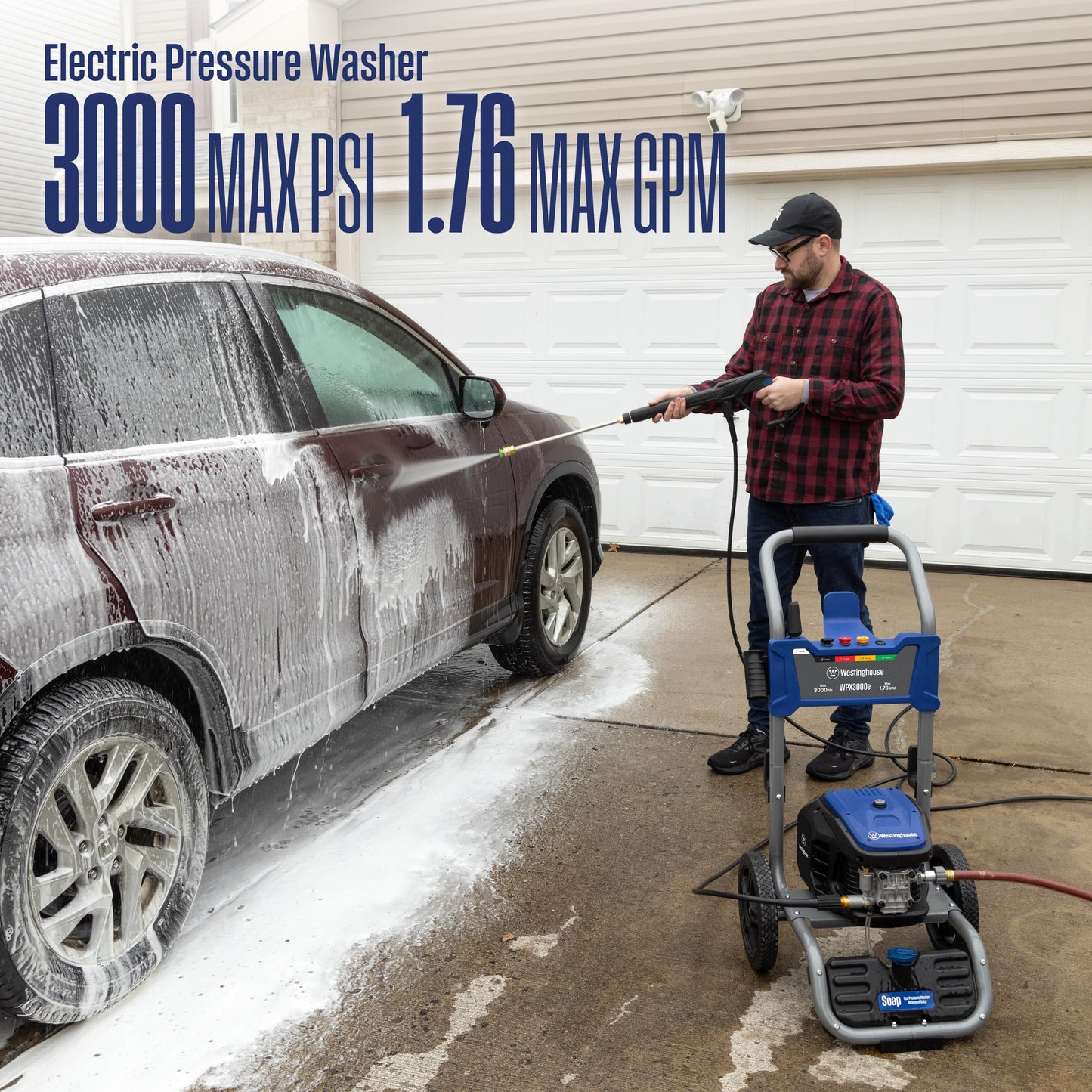 Westinghouse 3000 PSI 1.76 GPM Electric Pressure Washer and 15" 3400 PSI Surface Cleaner Attachment Bundle
