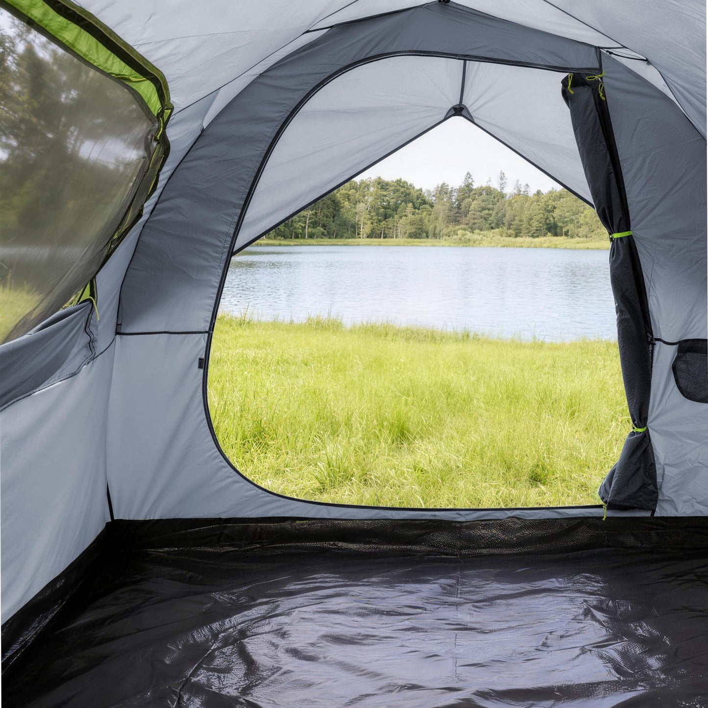 HREFUEU SUV Tailgate Tent for Camping with Rainfly, 3-6 Person Outdoor car Tent, 8'x8'x7.1'(H), Waterproof 3000MM UPF 50+, Easy Set Up, Portable Storage Bag, Any Size SUV/MPV/CUV/Jeep