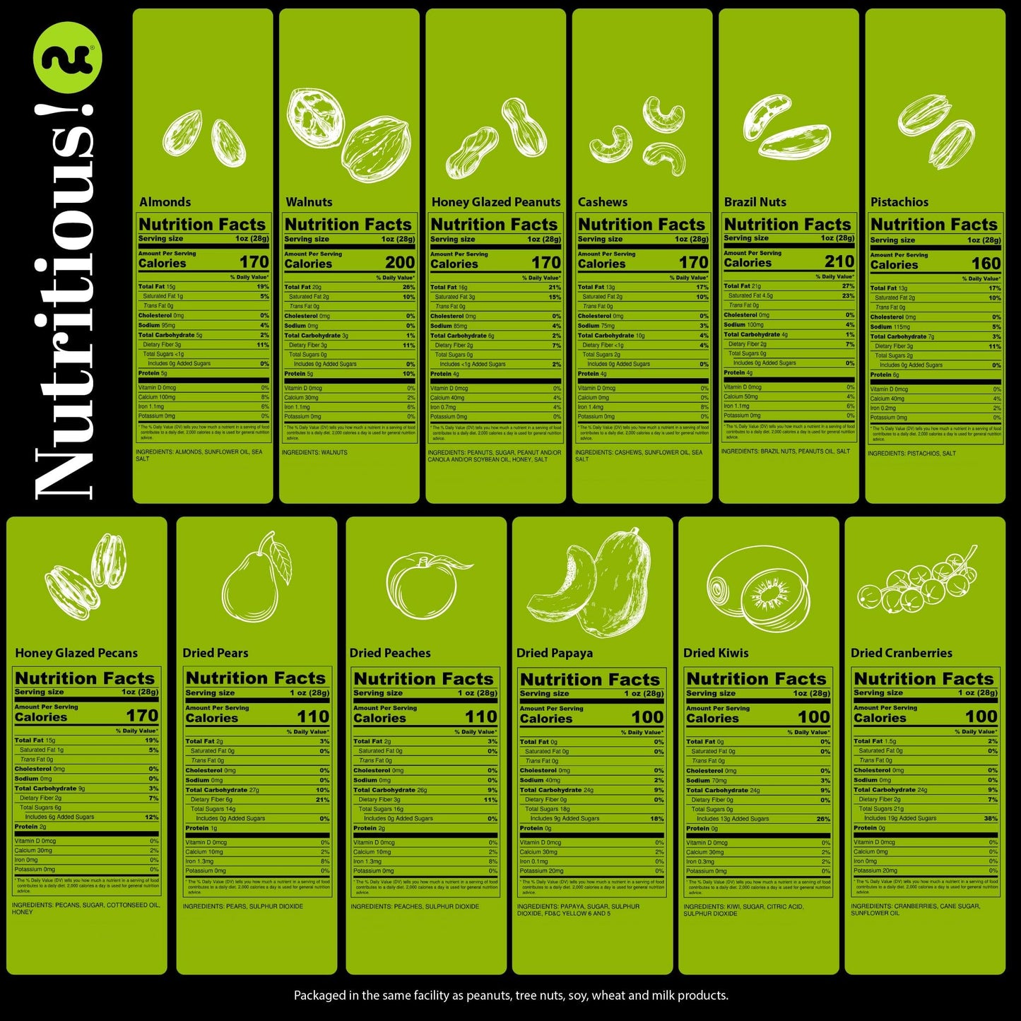 NUT CRAVINGS - Mixed Nuts Gift Basket Black Tower + Heart Ribbon (12 Assortments) Food Arrangement, Healthy Snack Care Package, Food Assortments