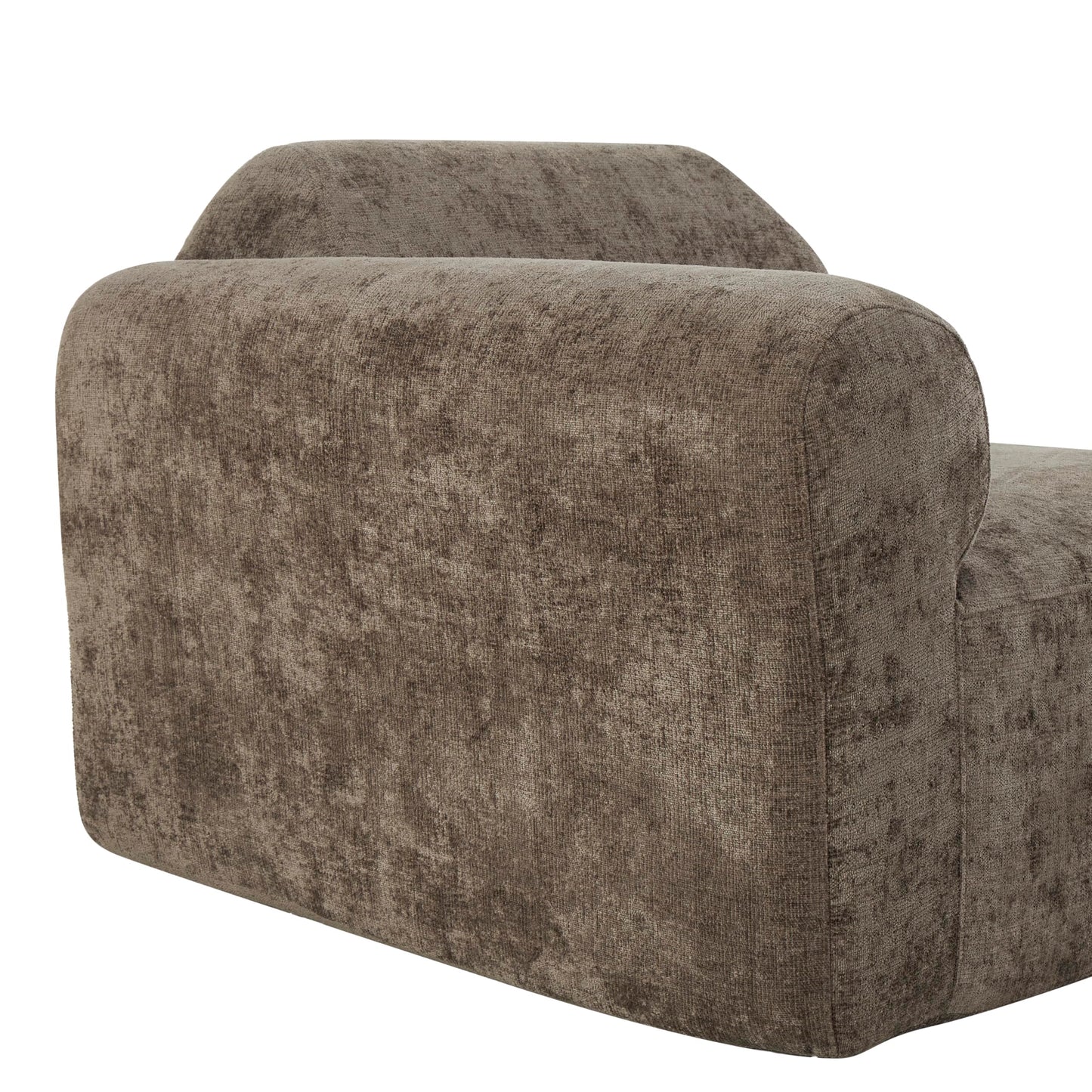 Merax Modern Curved Sectional Sofa with Ottoman, Couch 4-Piece Set High-Density Compressed Sponge, Fully Assembled, Right Hand Facing, Plush Deep Seat for Living Room, Lounge, Apartment, Dark Brown