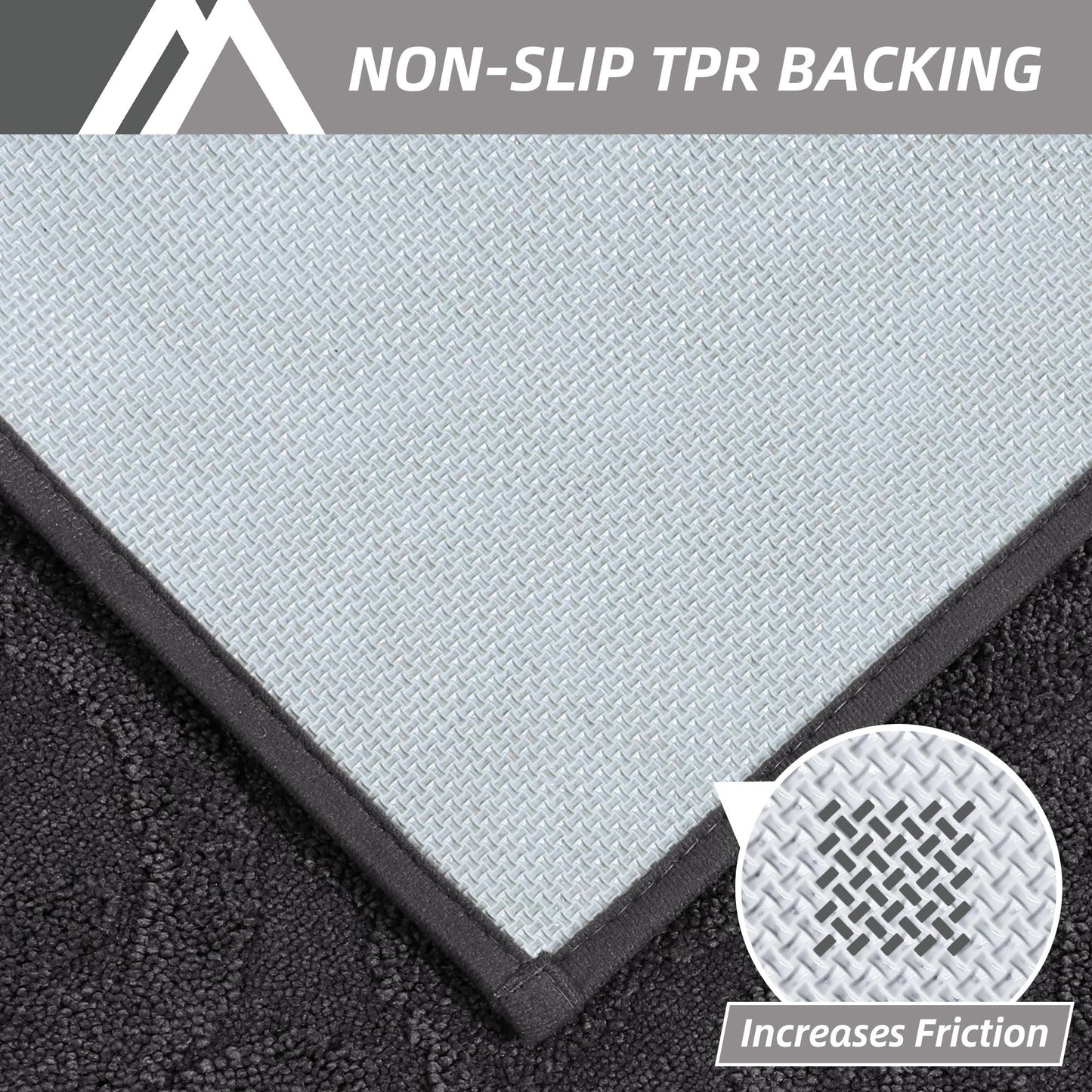 COSY HOMEER-Door-Mat-Non-Slip-Entryway-Rug 36”x60” Absorbent Welcome Mats Washable Dirt Trapper Door Mat Entrance Floor Mats for Front Back Doormats and Wet Shoes,Dark Grey