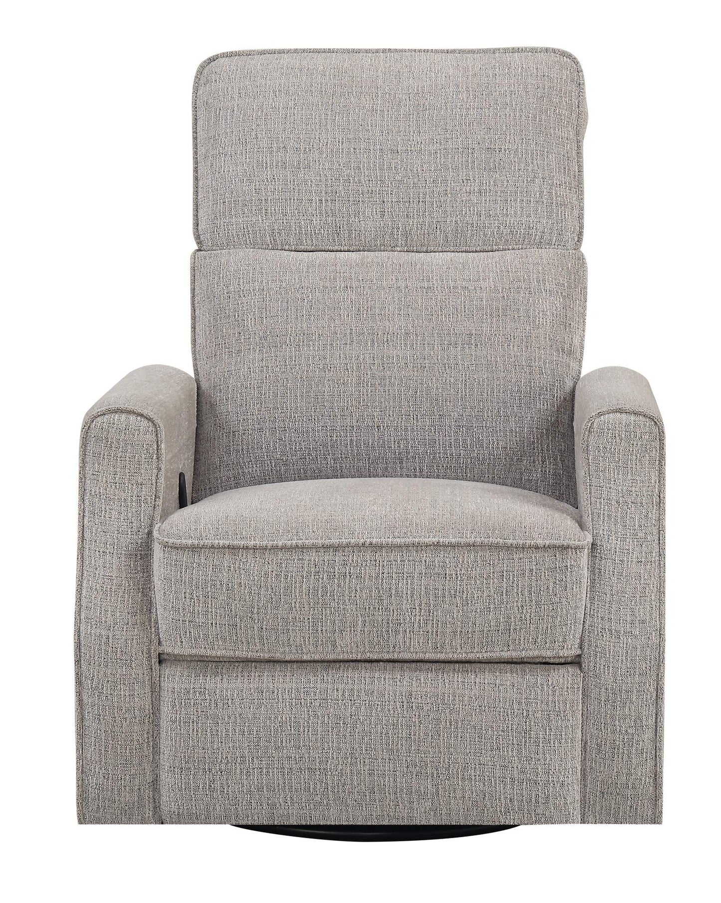 GDFStudio Swivel Gliding Recliner Chair, Adjustable Backrest and Footrest Recliner Sofa, Upholstered Comfortable Reading Chair for Small Spaces Living Room Bedroom Home Theater, Easy Assembly, Tan