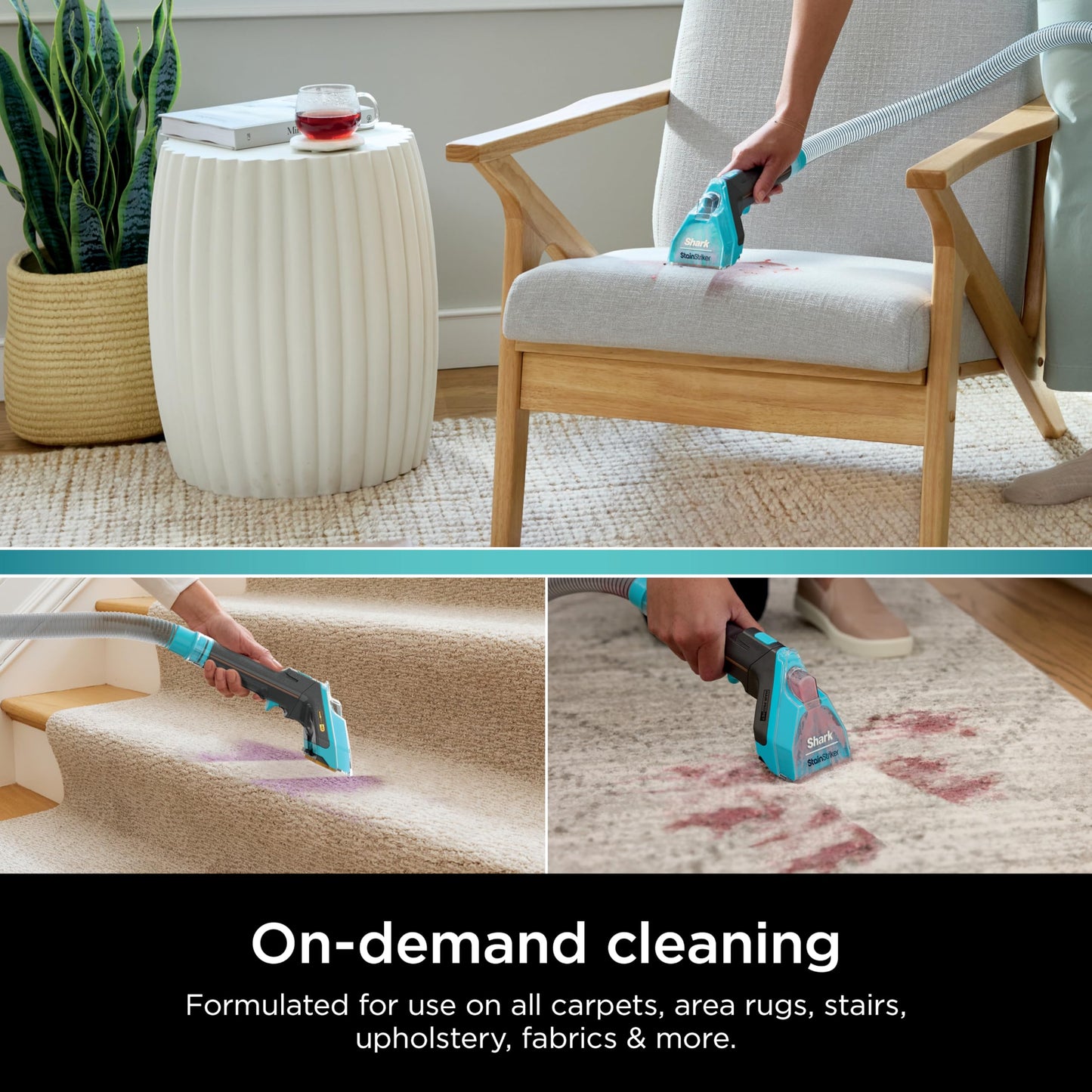 Shark StainStriker OXY Multiplier Formula for Shark Upright & Portable Carpet Cleaners, Formulated for All Carpets, Upholstery & Area Rugs, Instantly Eliminates Odors, 32oz, XSKEXOX32B