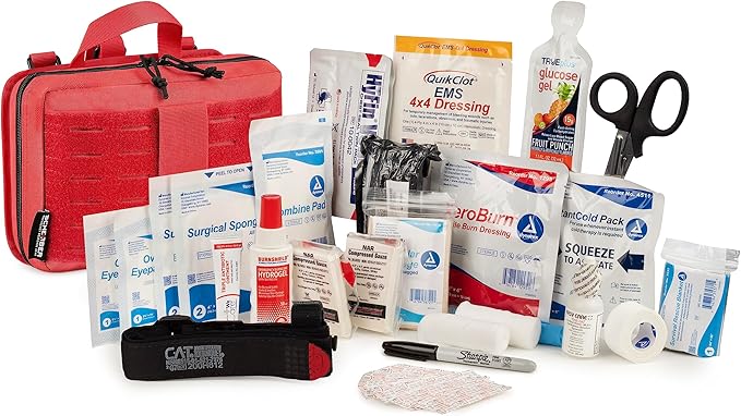 Scherber Vehicle IFAK Emergency Trauma Kit | 90+ Medical Supplies & Equipment, NAR Tourniquet & CPR Mask | Fully Stocked R...
