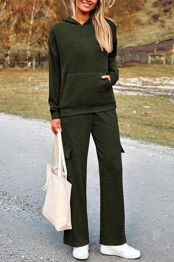 PRETTYGARDEN 2 Piece Sets for Women Fall 2026 Sweatsuits Outfits Lounge Matching Hoodie Set Travel Track Suits Winter Clothes