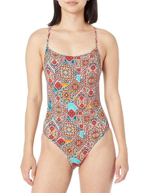 Eidon Women's Standard Louana Monokini One Piece Swimsuit with Cheeky Coverage, Cusco