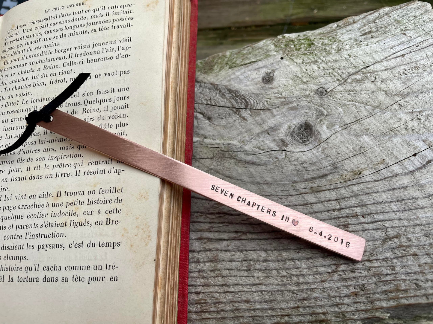 Copper Anniversary Gifts, 7th / 22nd Anniversary Bookmark Gift, Personalized Custom Bookmark in Copper