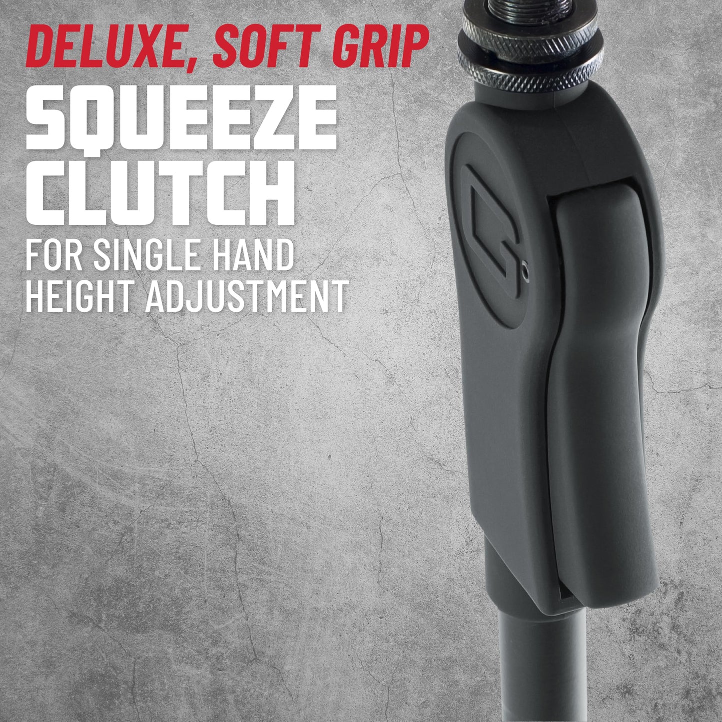 Gator Frameworks Microphone Stand With 12 Weighted Base And Deluxe Soft Grip Squeeze Height Adjustment, (Gfw-Mic-1201)