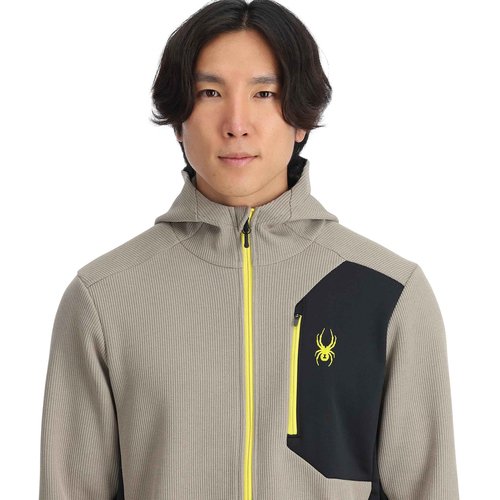 Spyder Men's Bandit Hooded Jacket Fleece Ski Base Layer Jacket