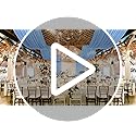 MODFUNS Light Blue Ceiling Drape 5x20ft 4 Panels Chiffon Ceiling Draping Fabric Sheer Wedding Arch Drapery Stage Canopy Ce...
