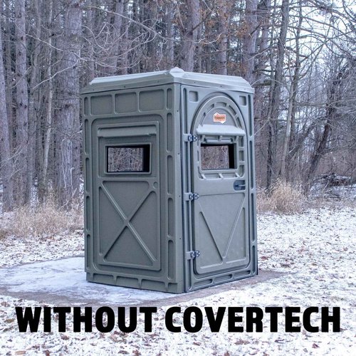 Hunting Blind Window Camo - See Through CoverTech HD Window Camo – 24” x 59” - Olive Drab Bark